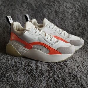 Stella McCartney Loop Sneakers Women’s 39 / US 9 White Orange Designer Trainers
